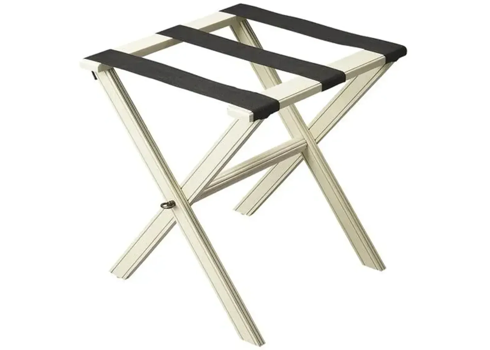 Paisley Folding Luggage Rack - White