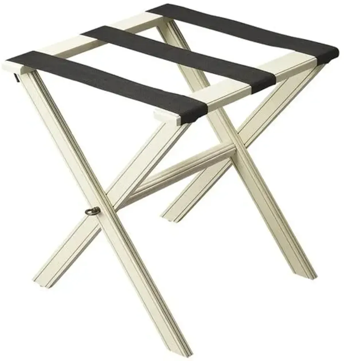 Paisley Folding Luggage Rack - White