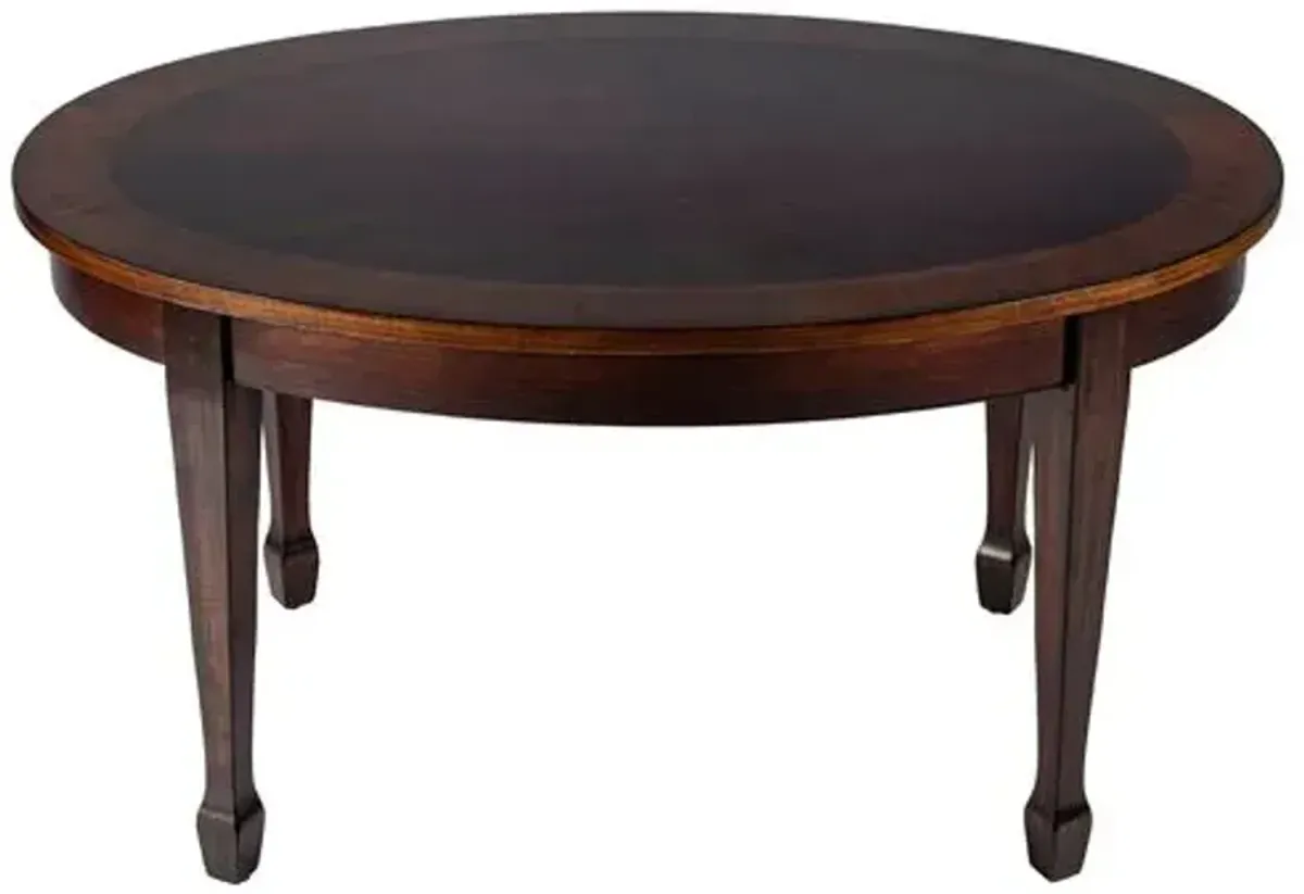 Luca Oval Wood Coffee Table - Brown