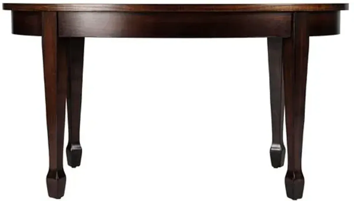 Luca Oval Wood Coffee Table - Brown