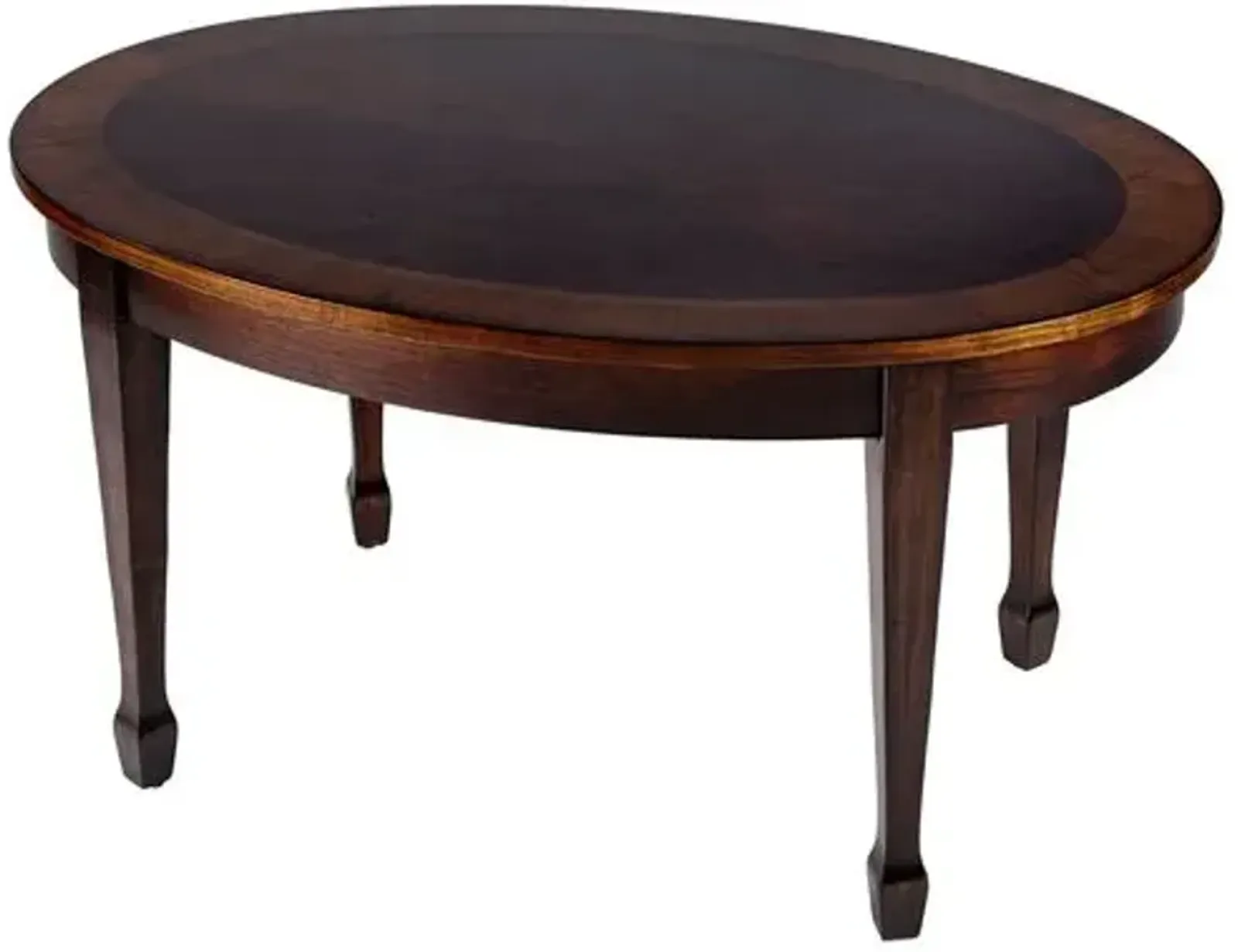 Luca Oval Wood Coffee Table - Brown