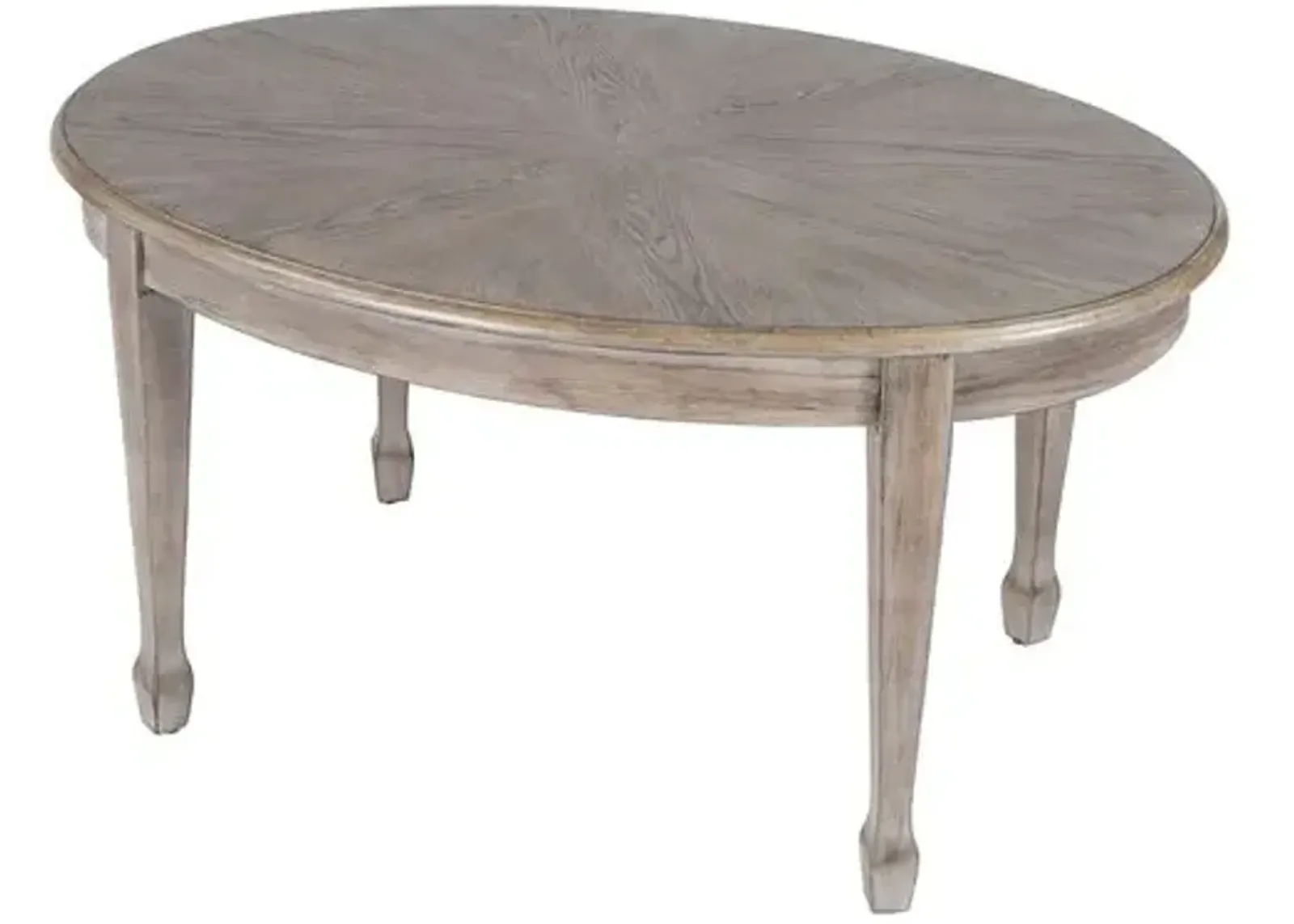 Luca Oval Wood Coffee Table - Gray