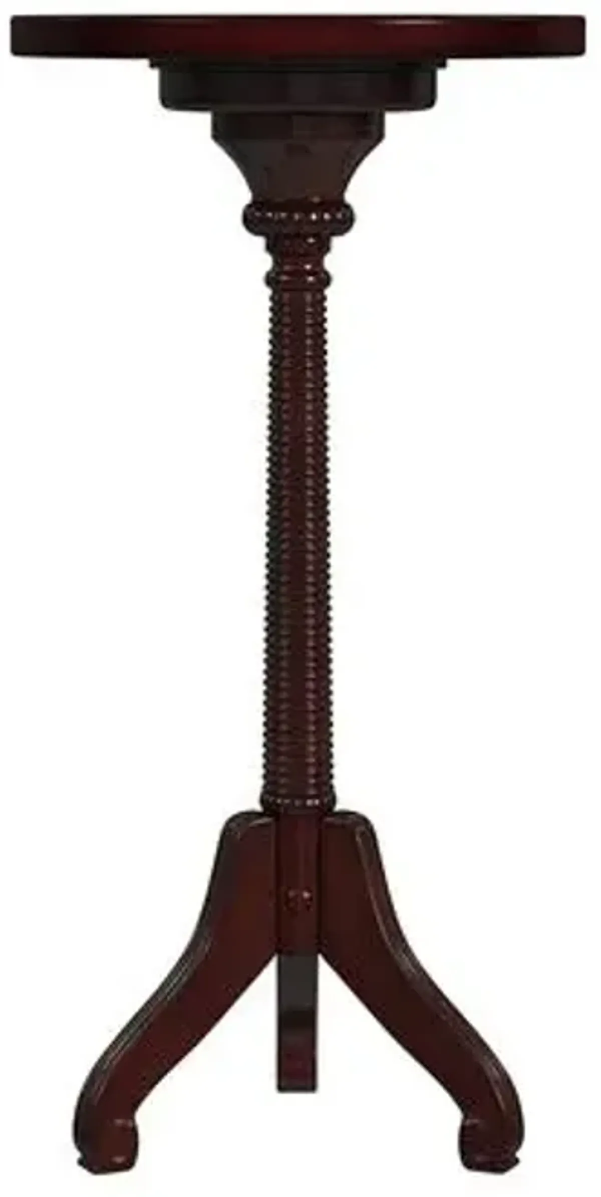 Kai Pedestal Side Table - Cherry - Brown