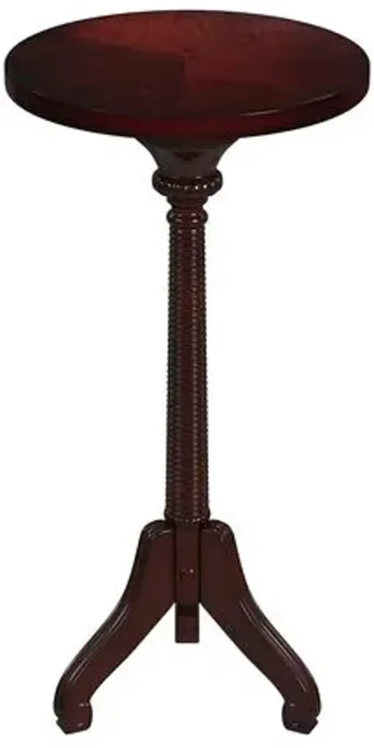 Kai Pedestal Side Table - Cherry - Brown