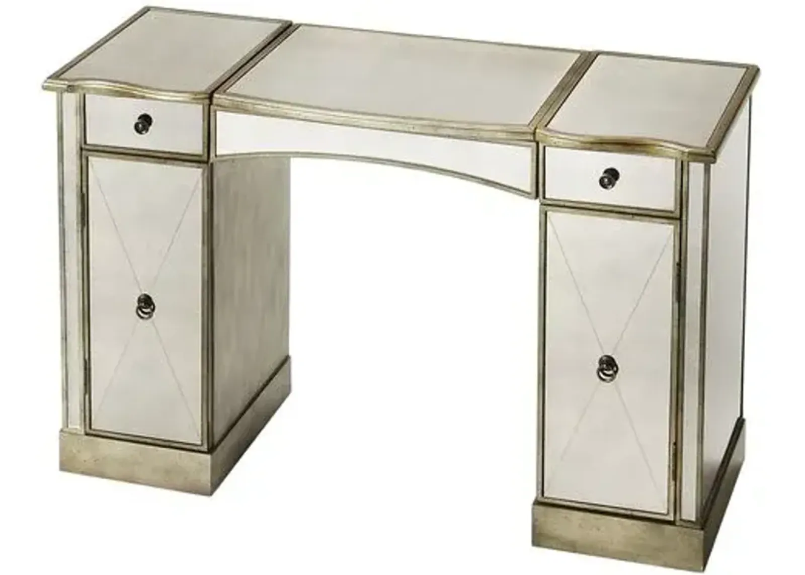 Mateo Mirrored Vanity Table - Silver