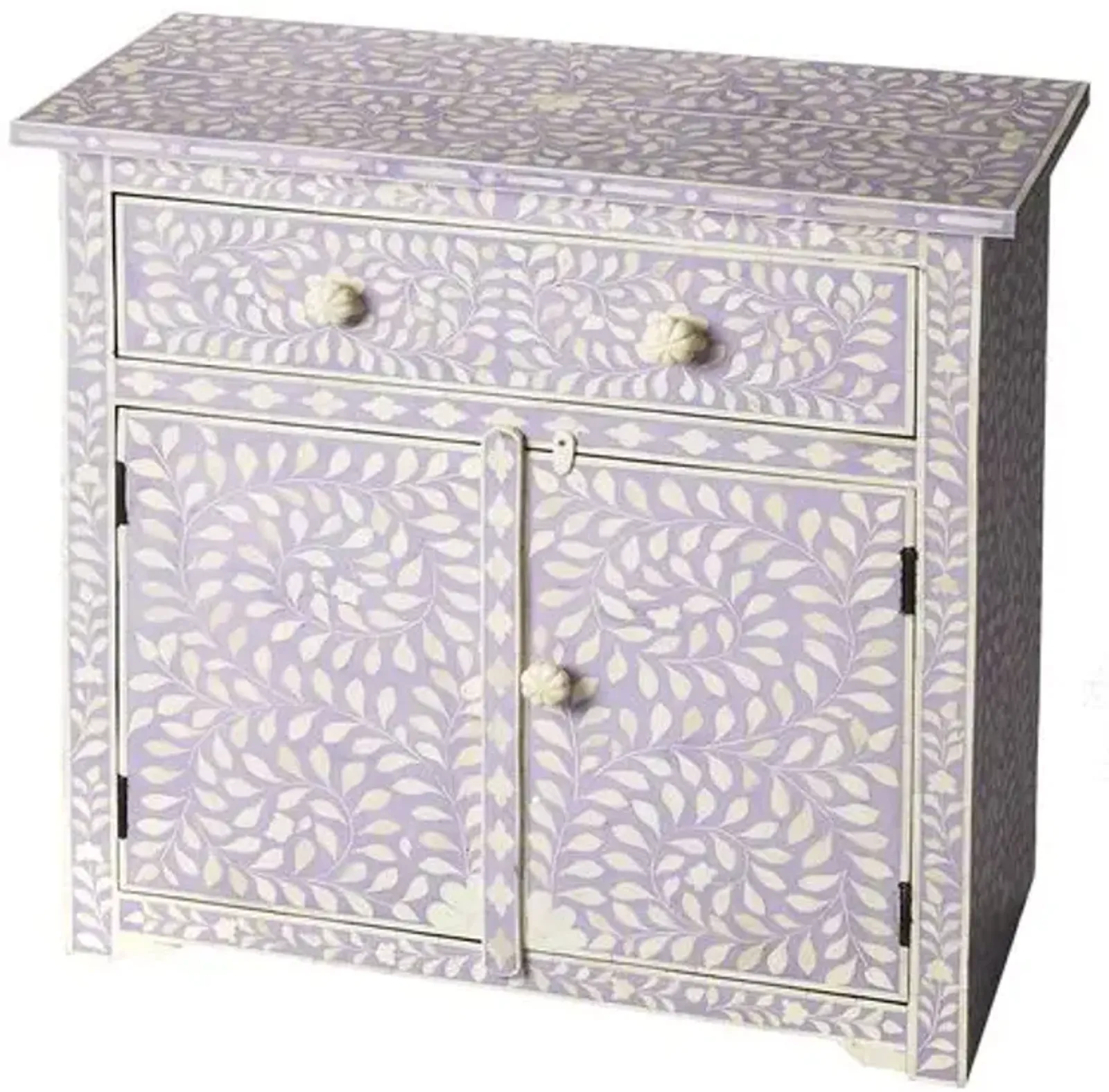 Layla Bone Inlay Console Chest - Lavender - Purple