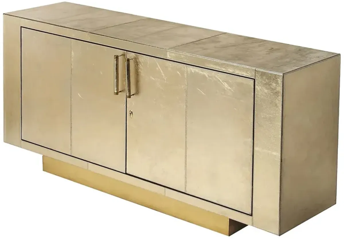 Jude Leather 70" Buffet Sideboard - Gold