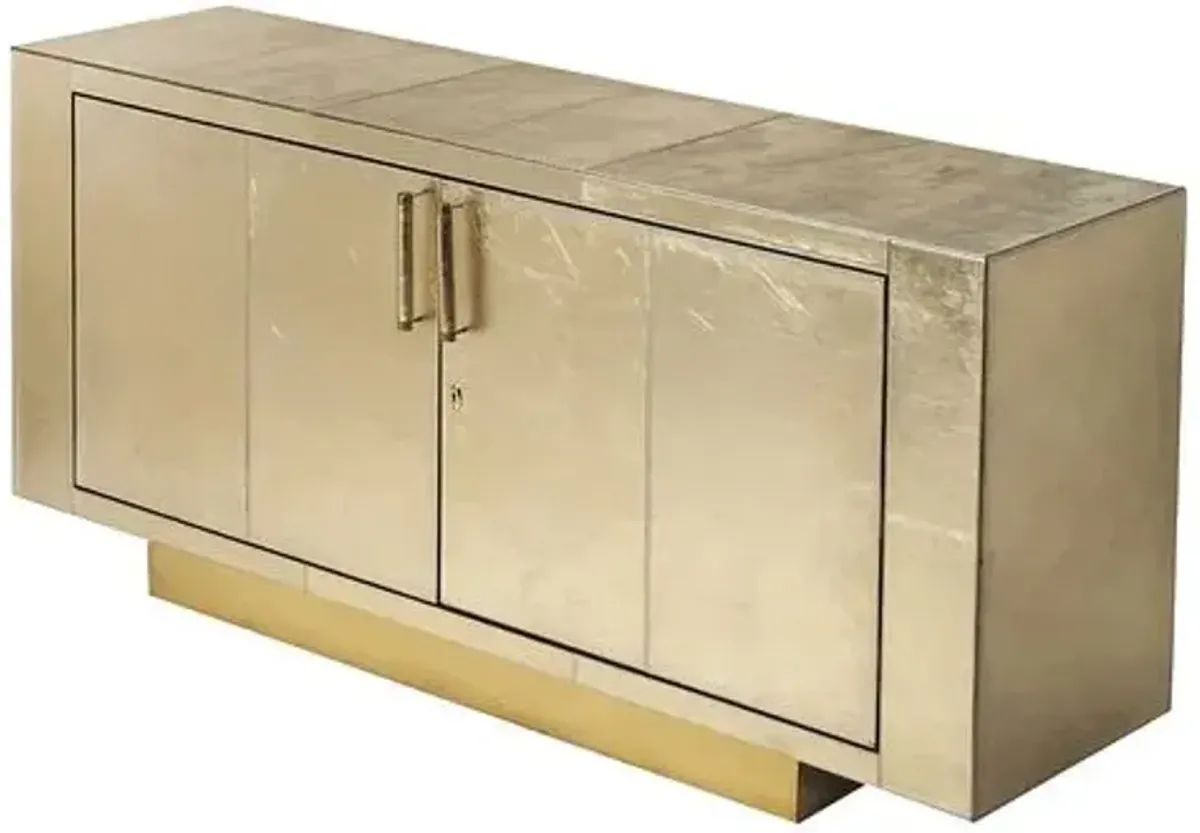 Jude Leather 70" Buffet Sideboard - Gold