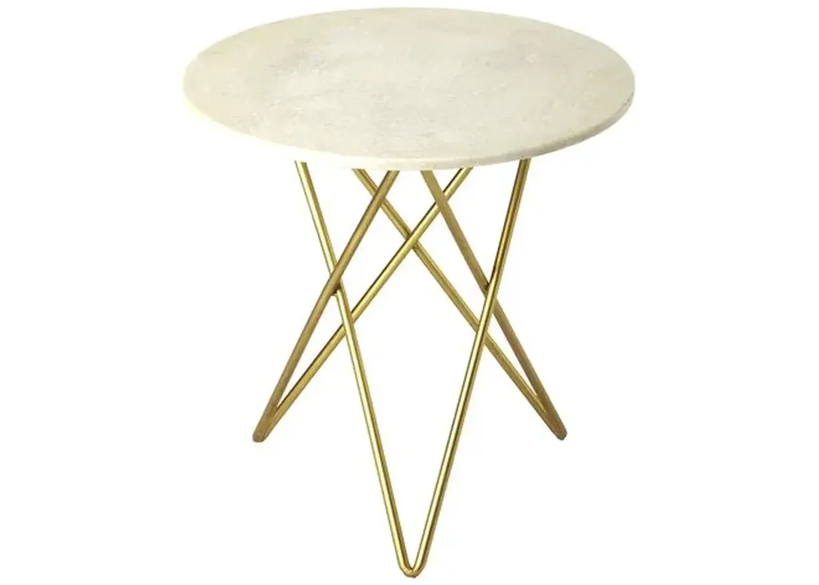 Clara Marble Bunching Table - Gold