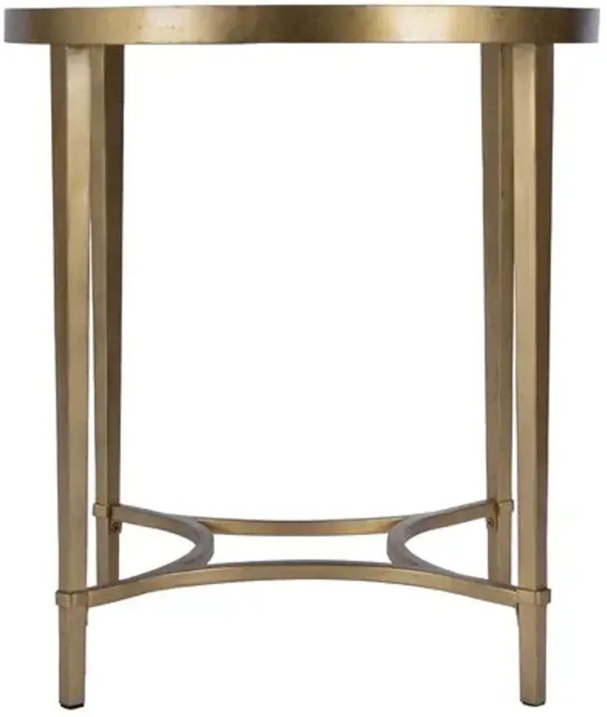 Seaton Oval End Table - Antique Gold