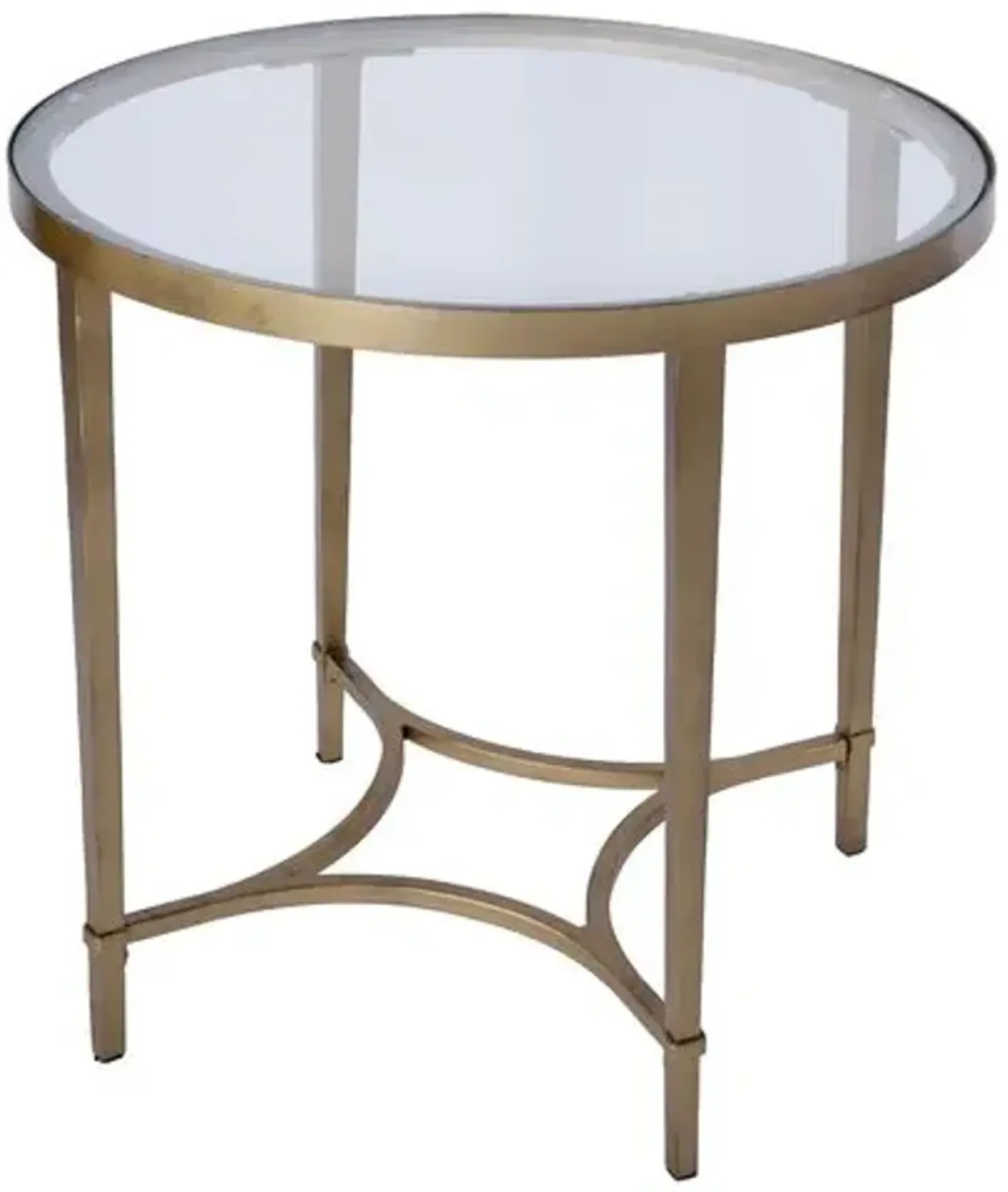 Seaton Oval End Table - Antique Gold