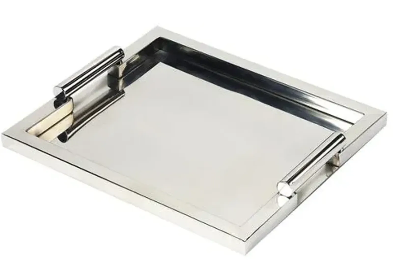 Elijah Serving Tray - Stainless Steel - Silver