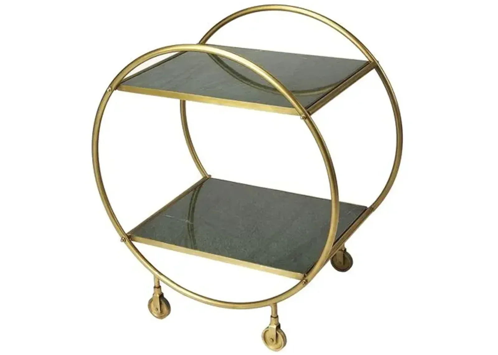 Declan Circular Bar Cart - Gold