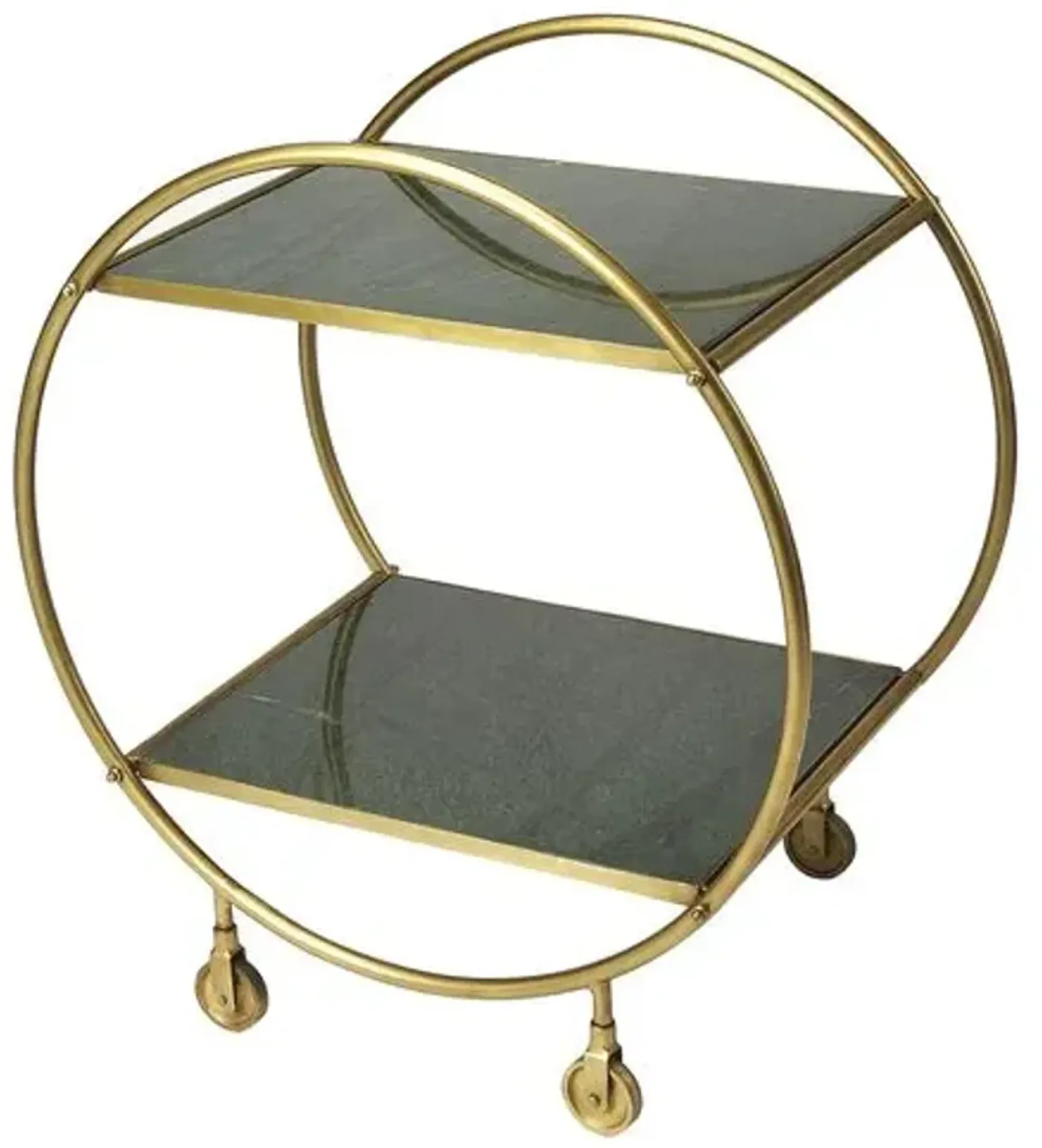 Declan Circular Bar Cart - Gold