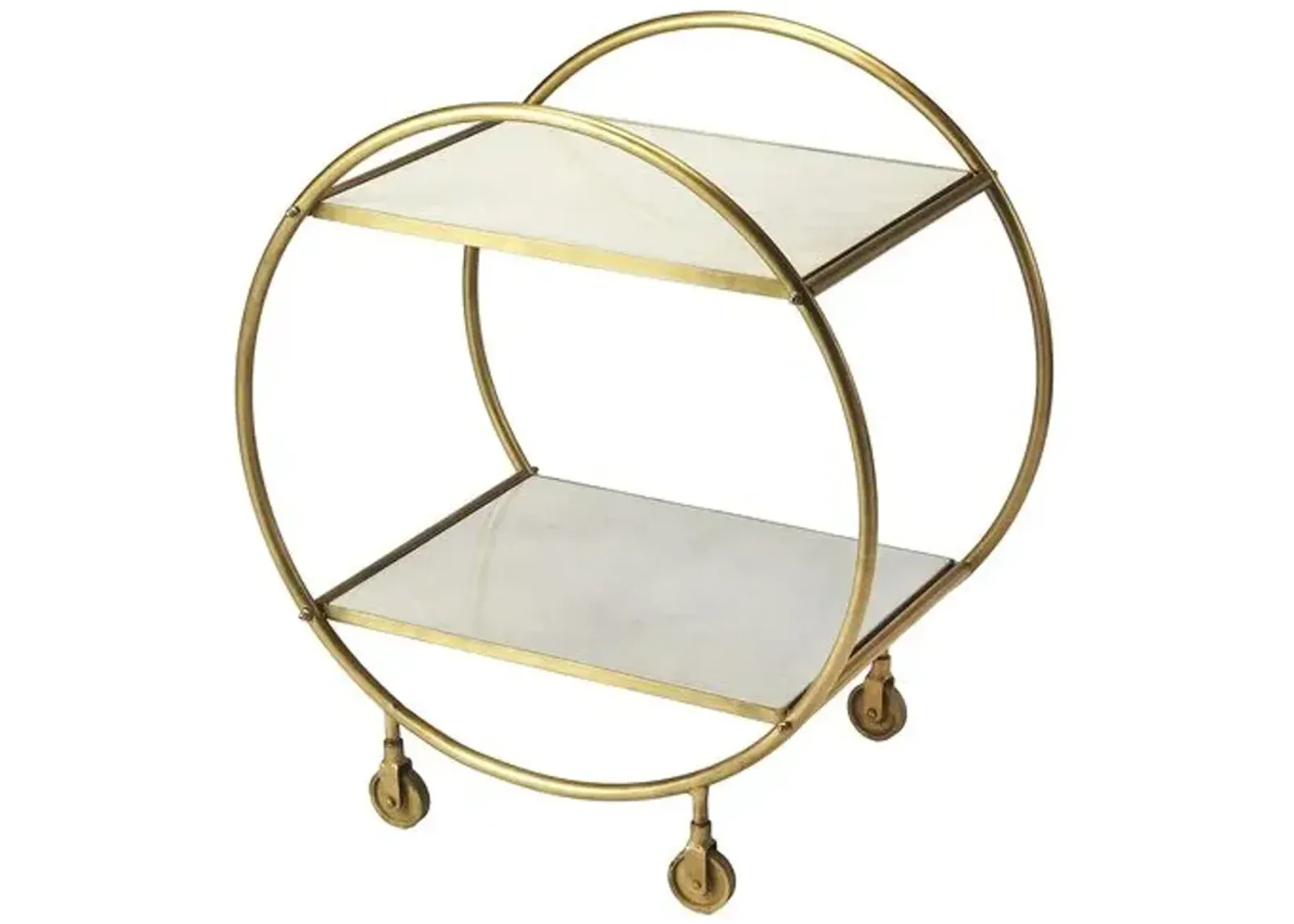 Declan Circular Bar Cart - Gold