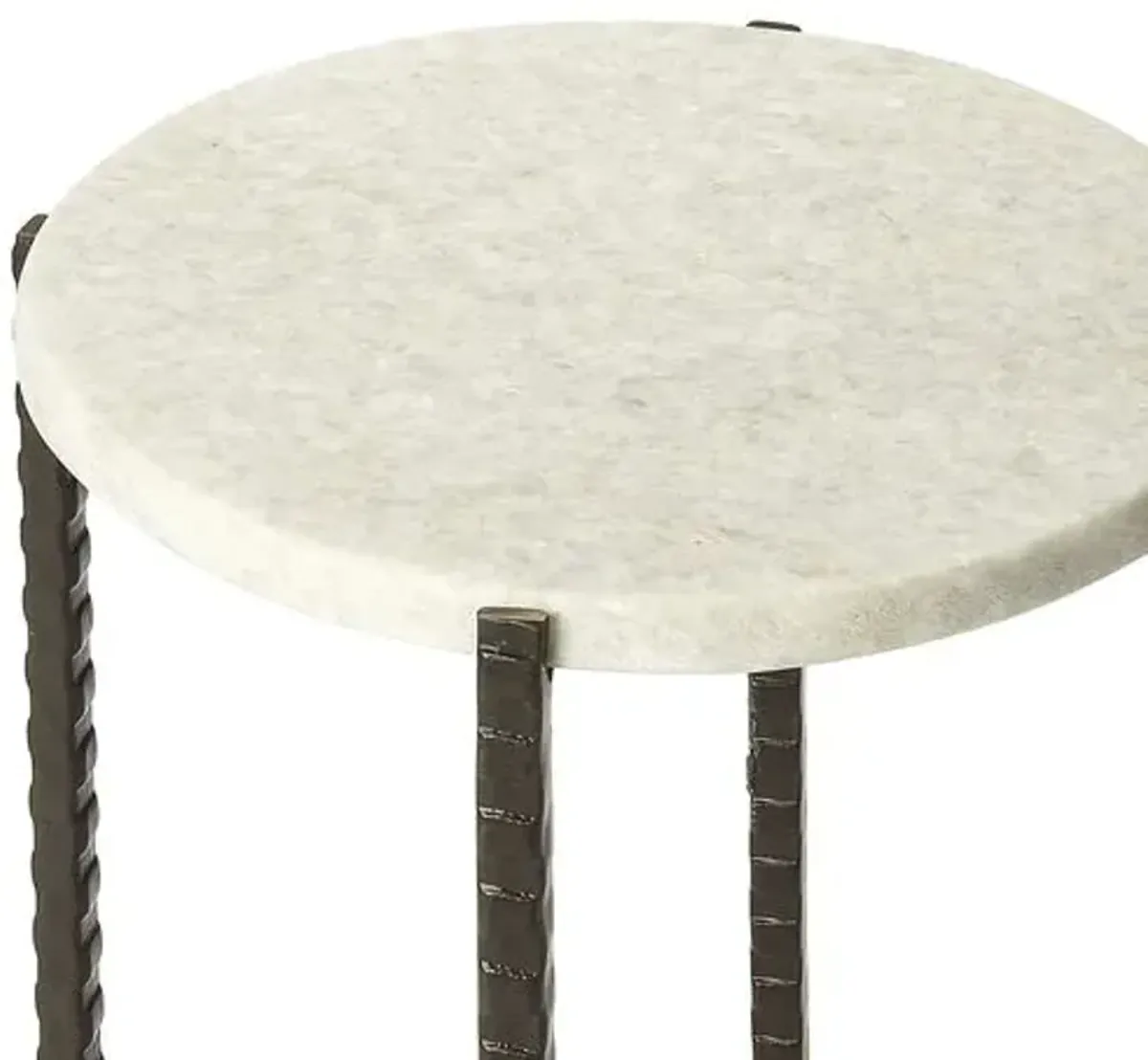 Dylan Round Marble Side Table - Ivory