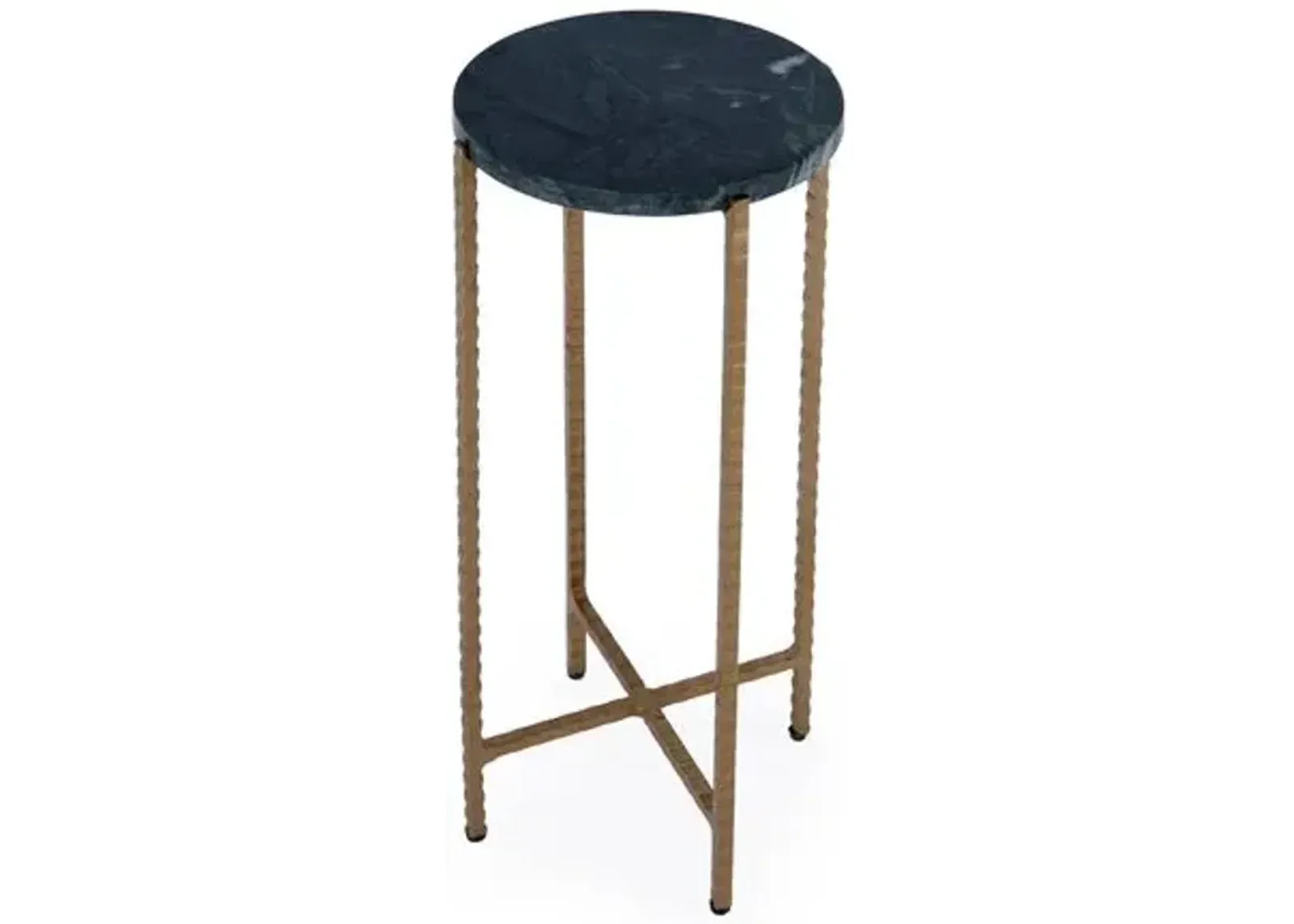 Dylan Round Marble Top Side Table - Green