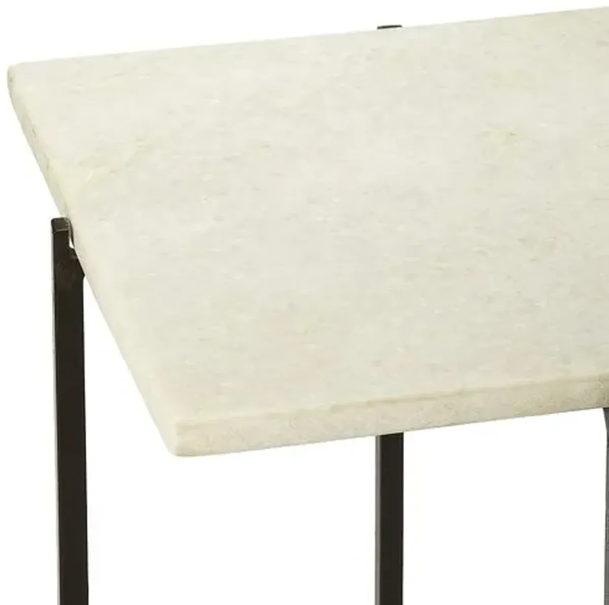 Dylan Square Marble Side Table - Ivory