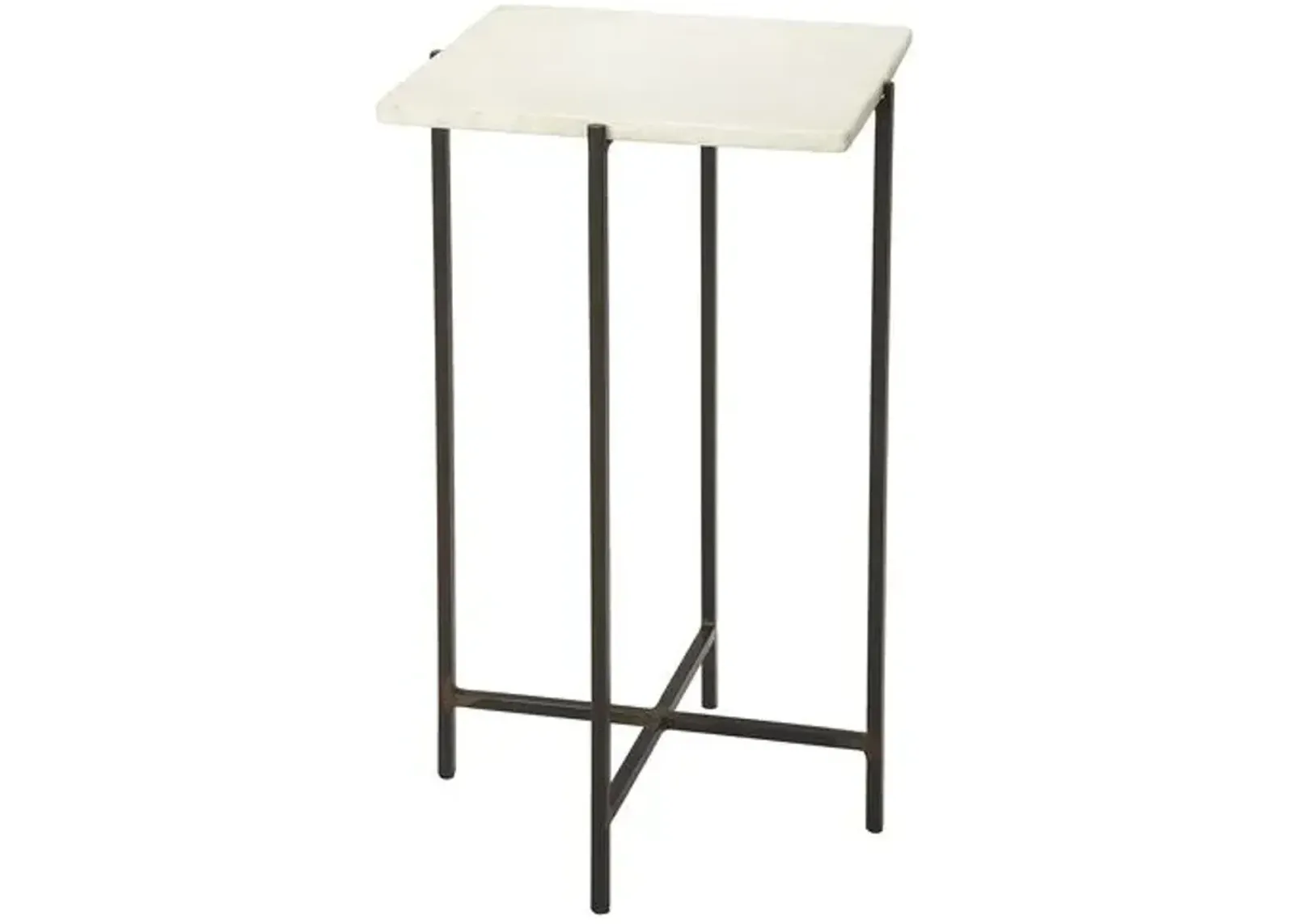 Dylan Square Marble Side Table - Ivory