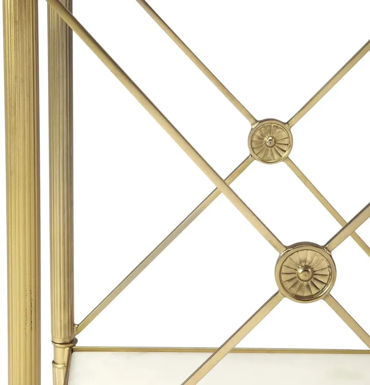 Bianca Glass/Marble End Table, Gold