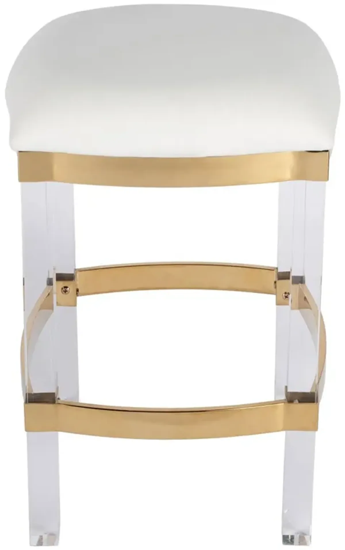 Hazel Acrylic & Leather Counter Stool