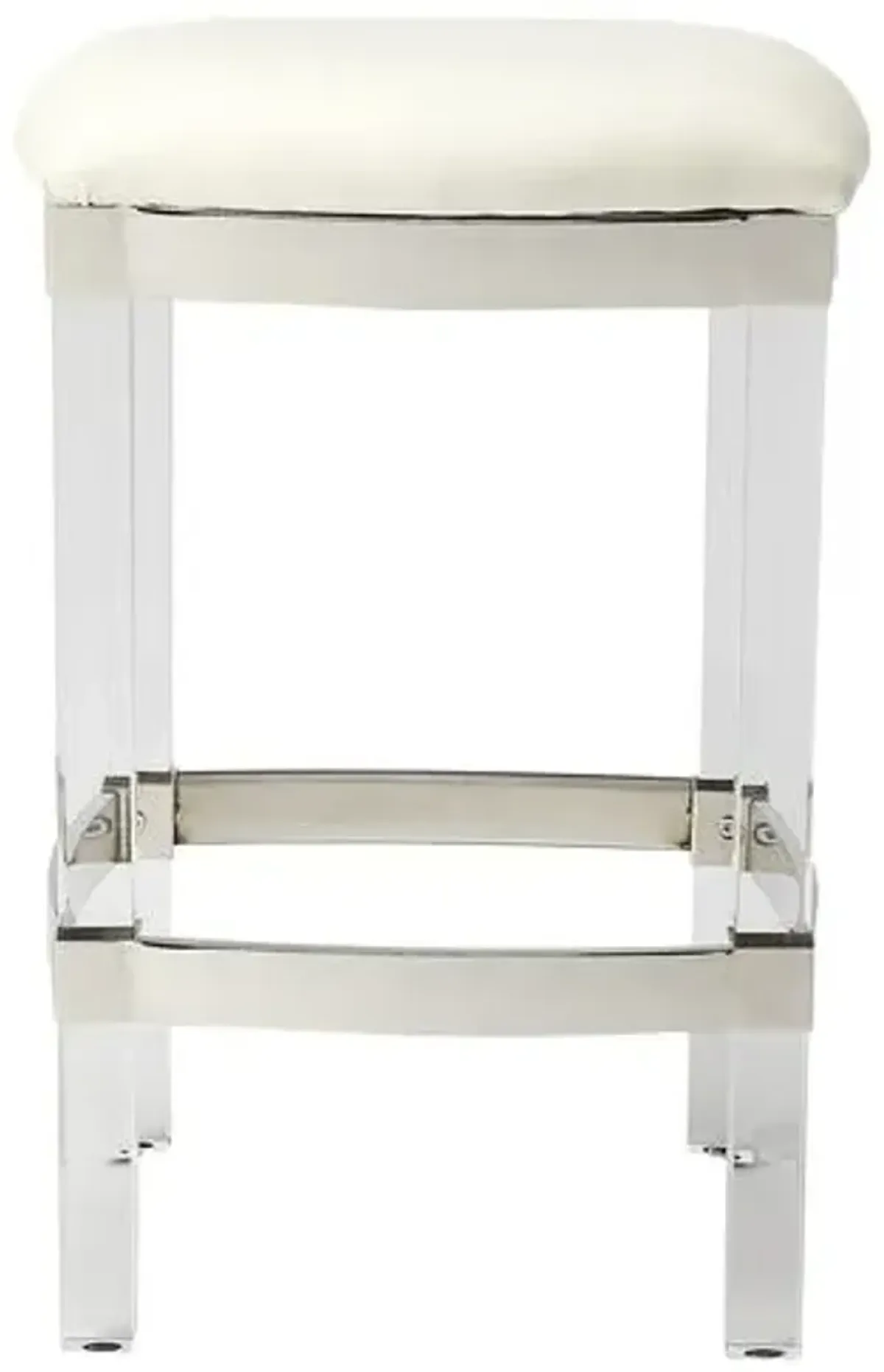 Hazel Acrylic & Leather Counter Stool