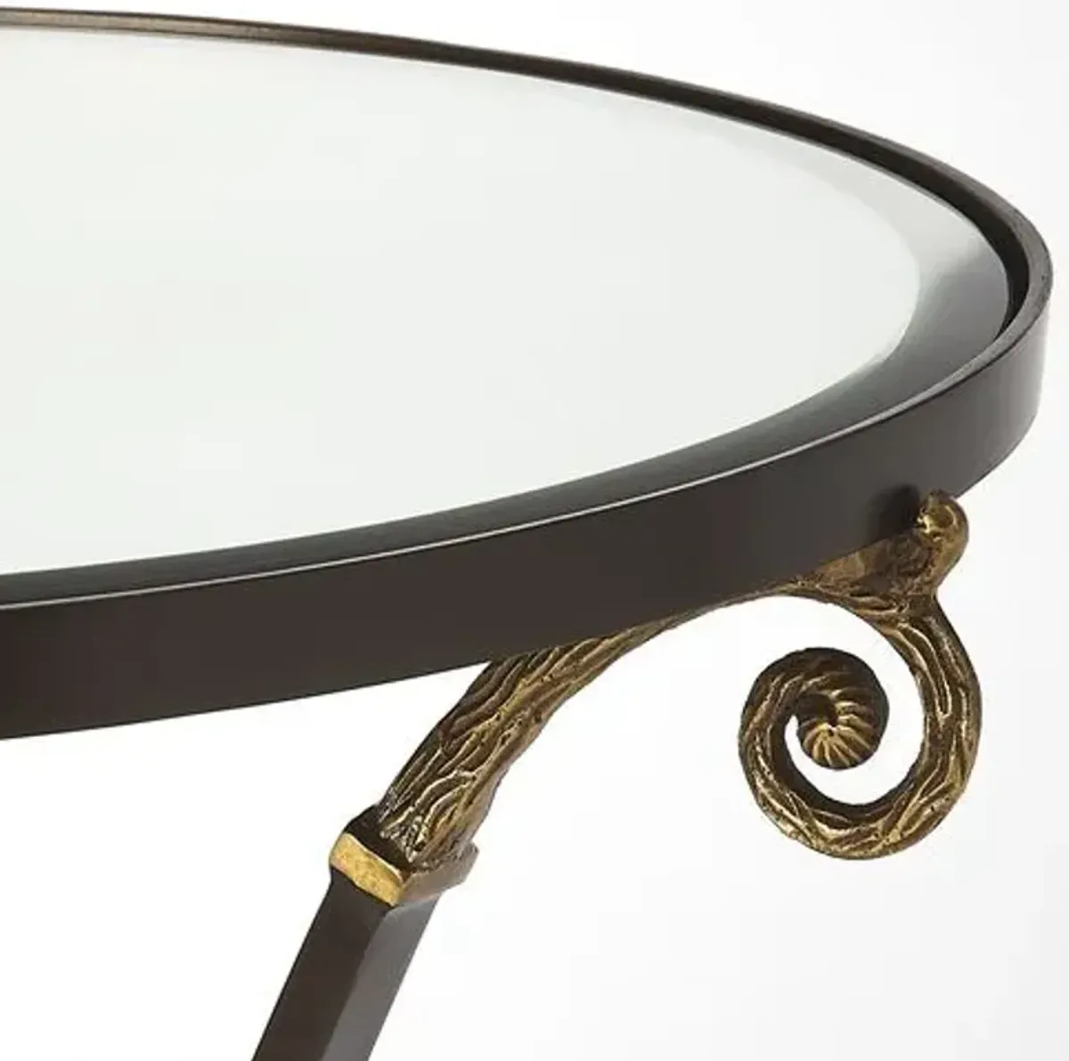 Emilia Glass Side Table - Black