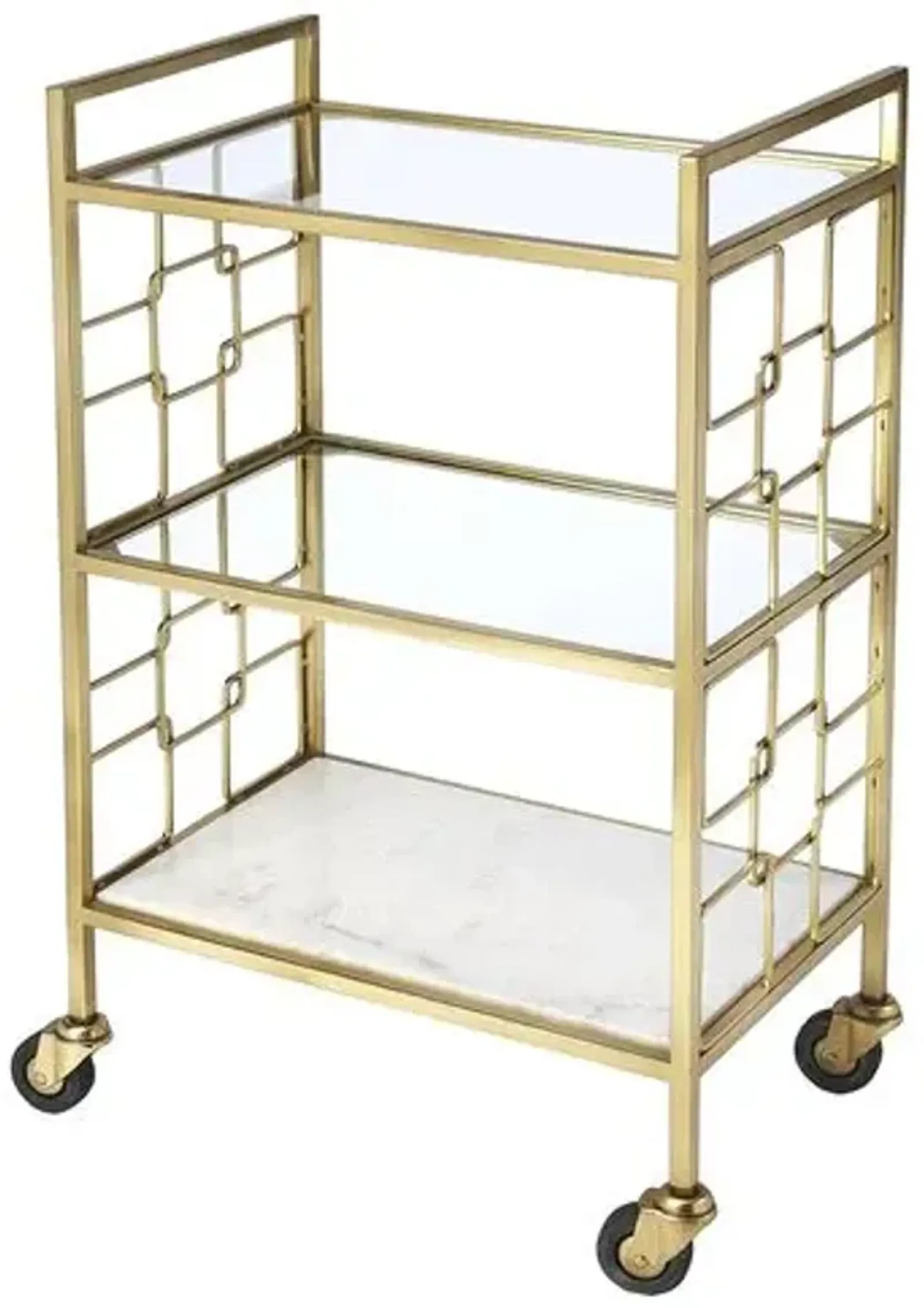 Owen Bar Cart - Polished Gold