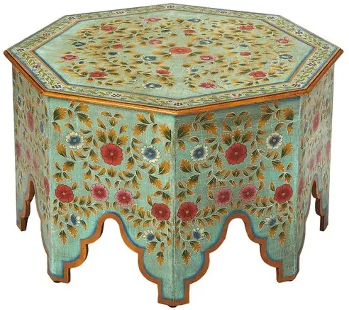 Cole Hand Painted Coffee Table - Greencolor