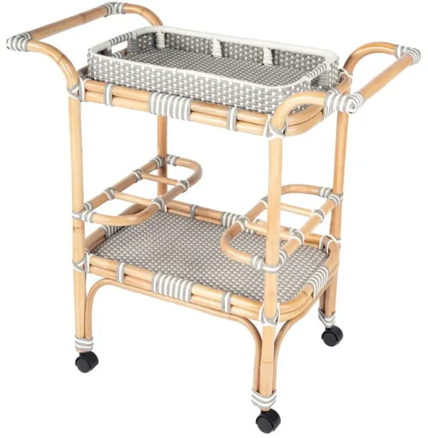 Cara Rattan Bar Cart