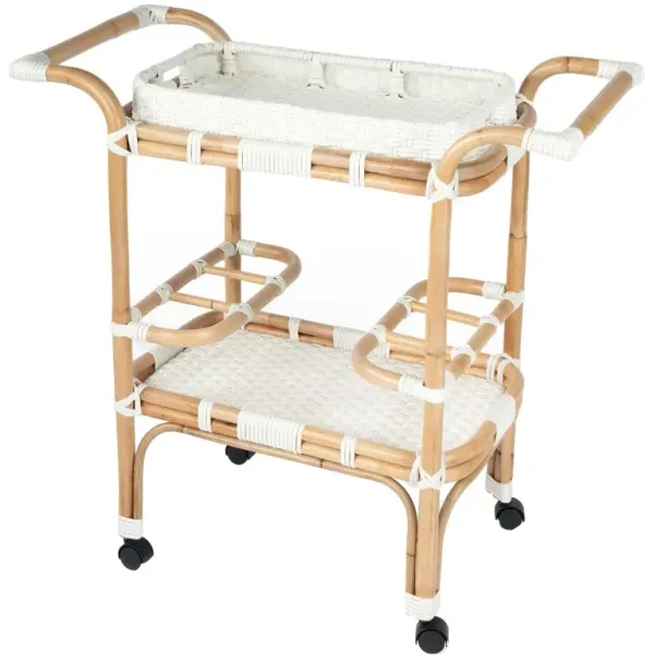 Cara Rattan Bar Cart