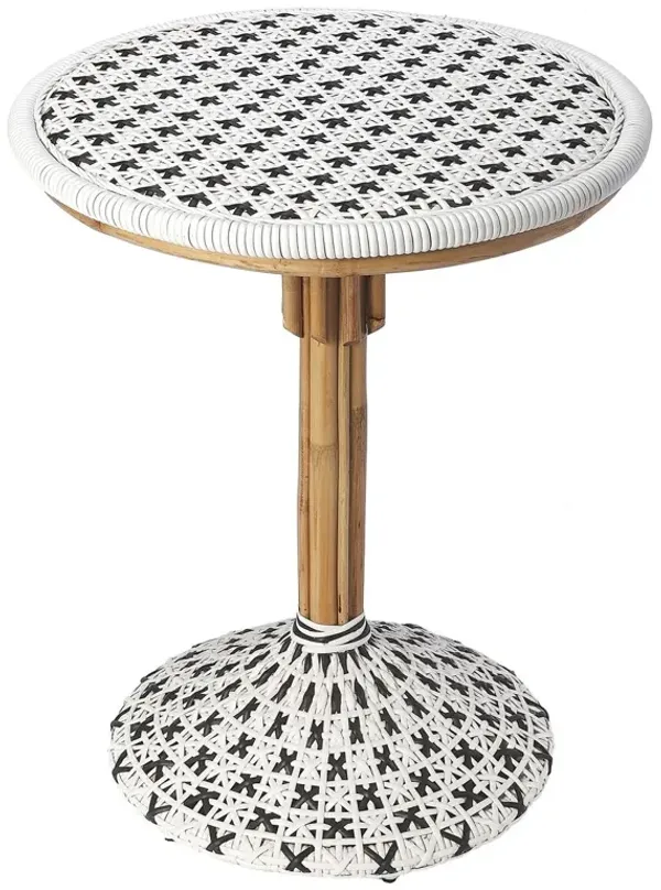 Bennett Rattan Bistro Table, Black
