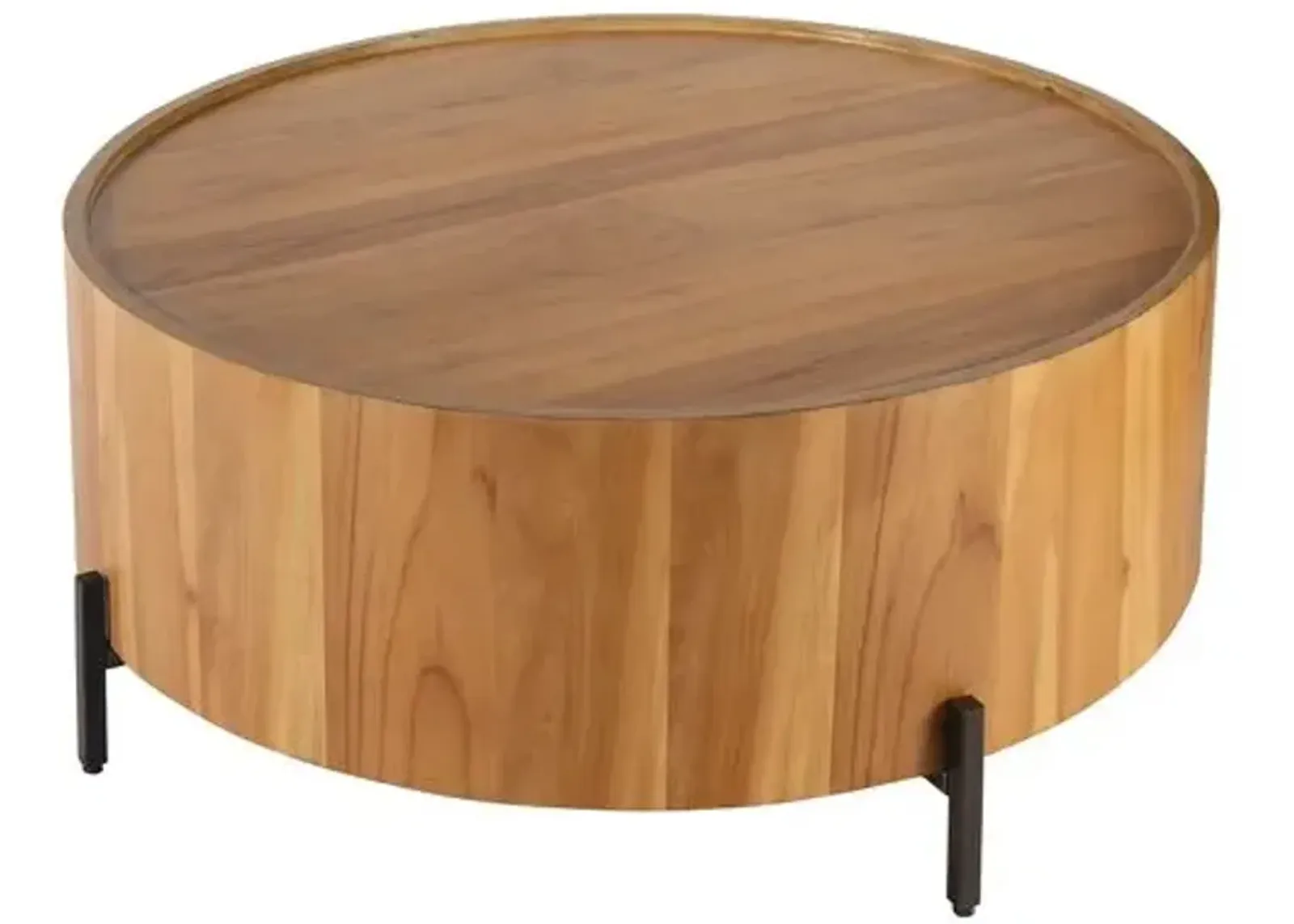 Athena Round Coffee Table - Brown