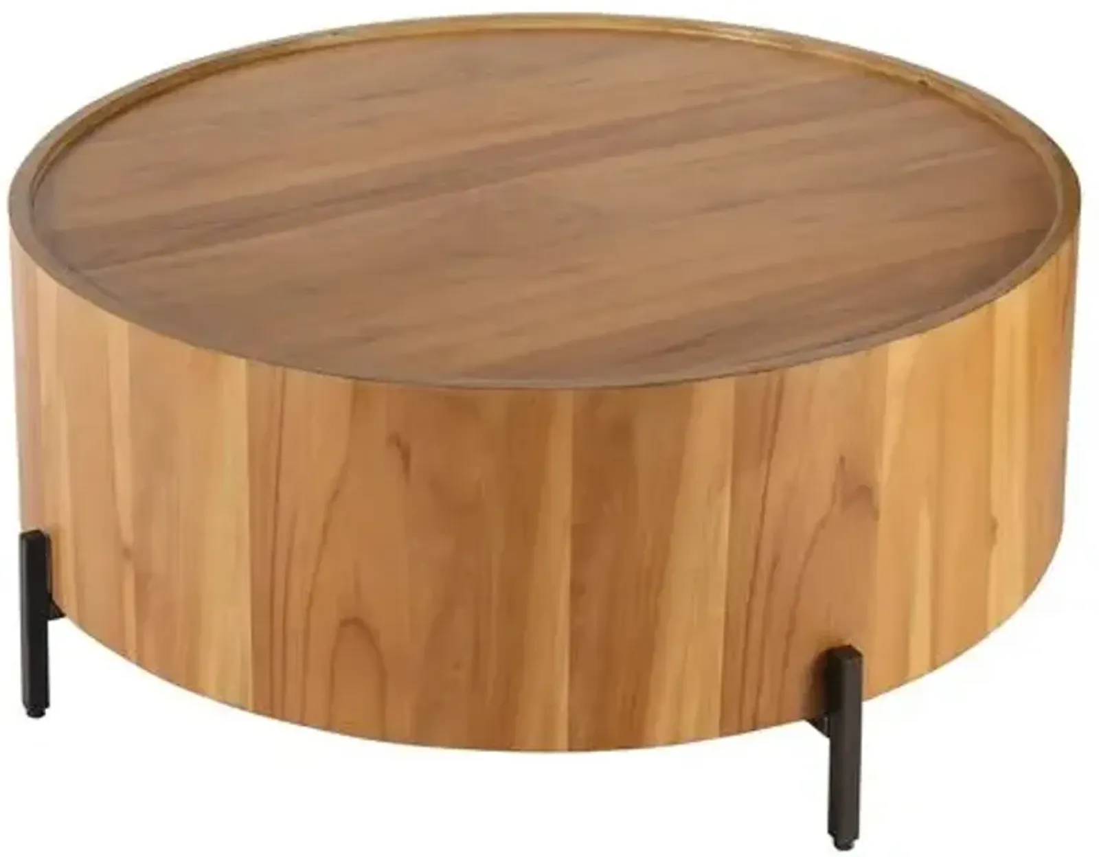 Athena Round Coffee Table - Brown