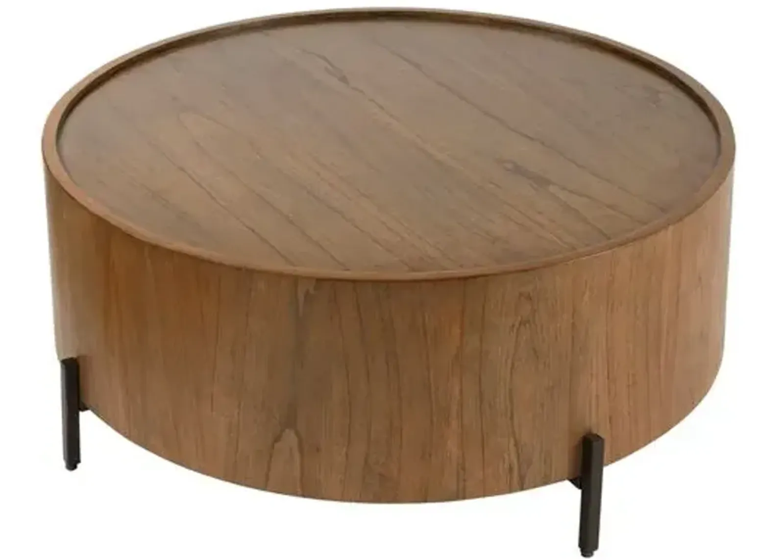 Athena Round Coffee Table - Brown