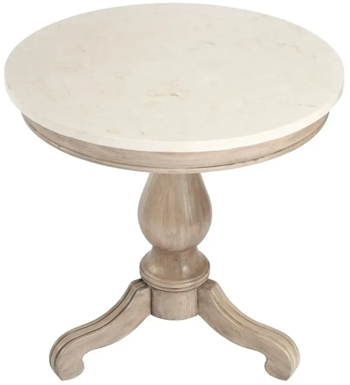 Liam Marble Top 24" Pedestal Side Table