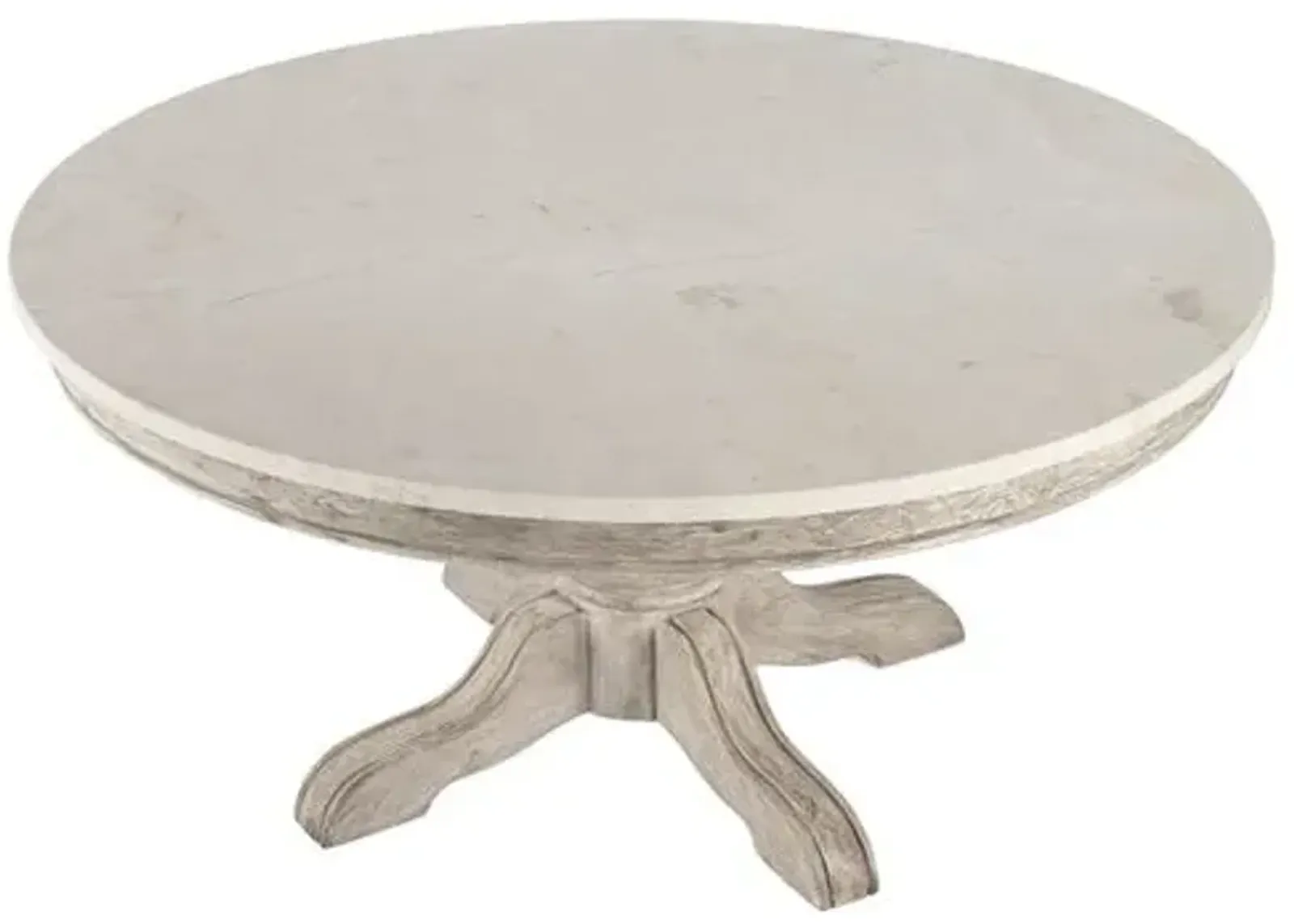 Liam Round Marble Coffee Table - Gray