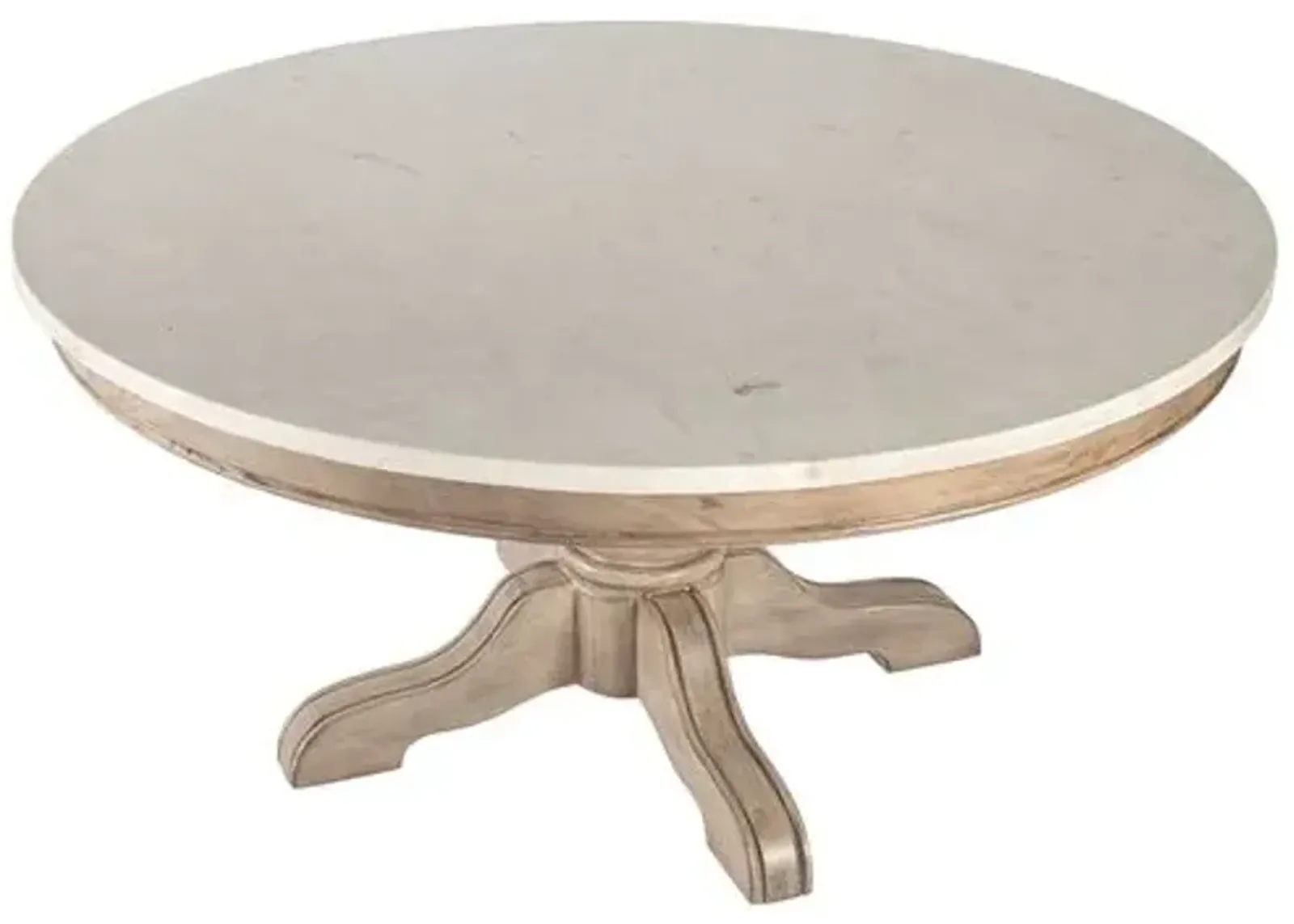 Liam Round Marble Top Coffee Table - Beige