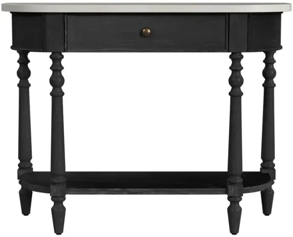 Liam 40" Marble Top 1-Drawer Console Table