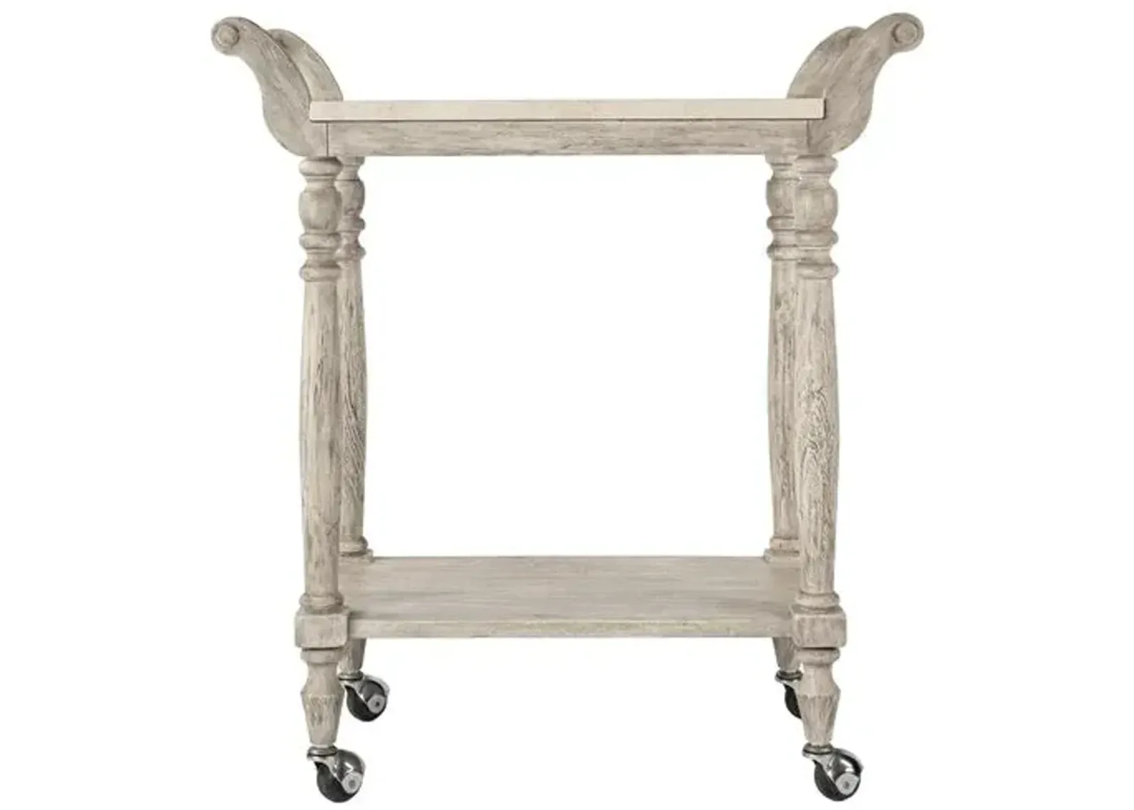 Liam Marble Top Bar Cart - Gray