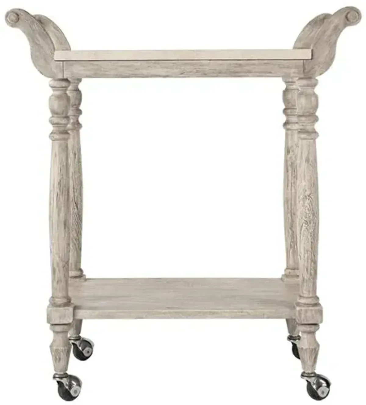 Liam Marble Bar Cart - Gray