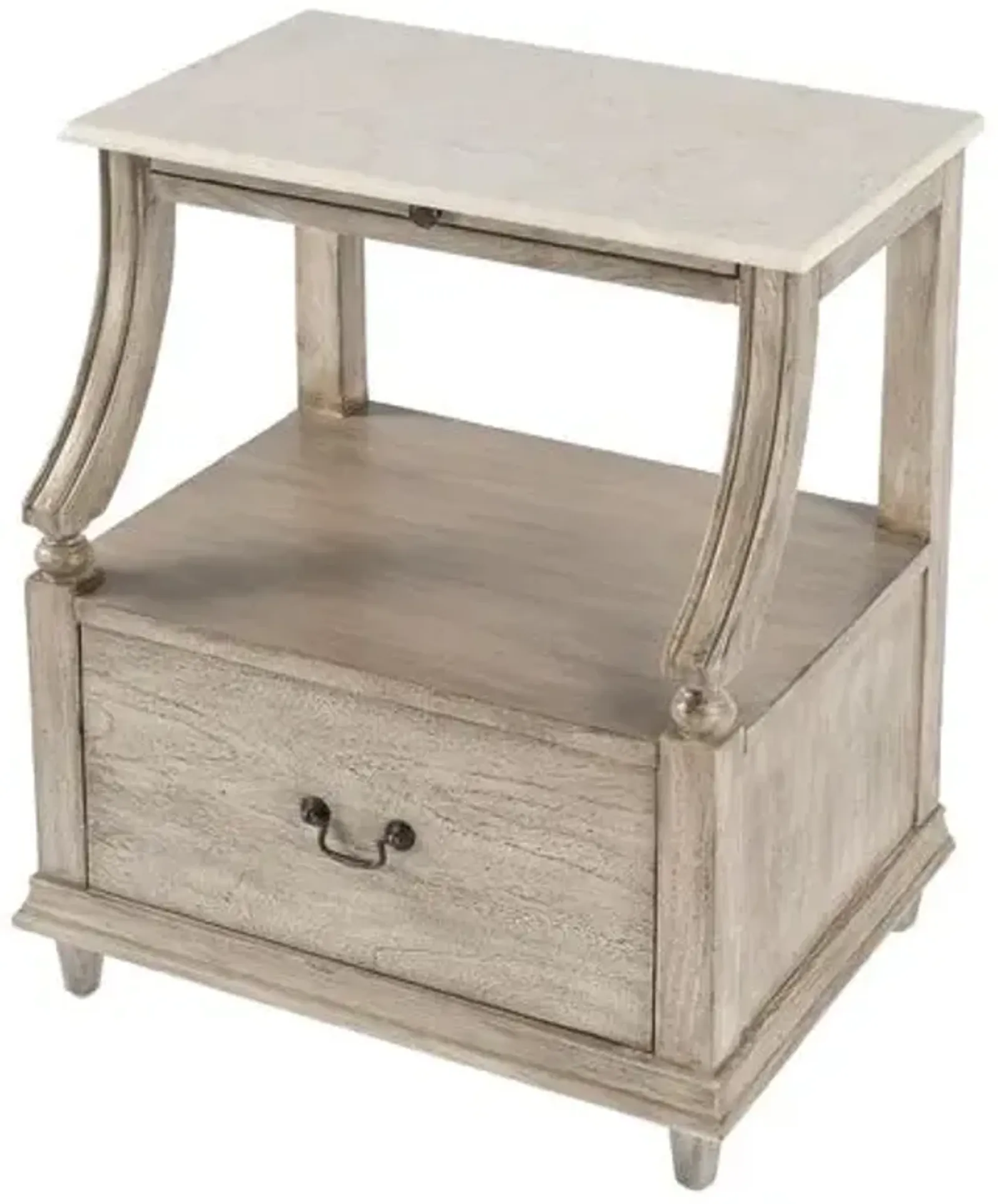 Liam Marble 1-Drawer Nightstand