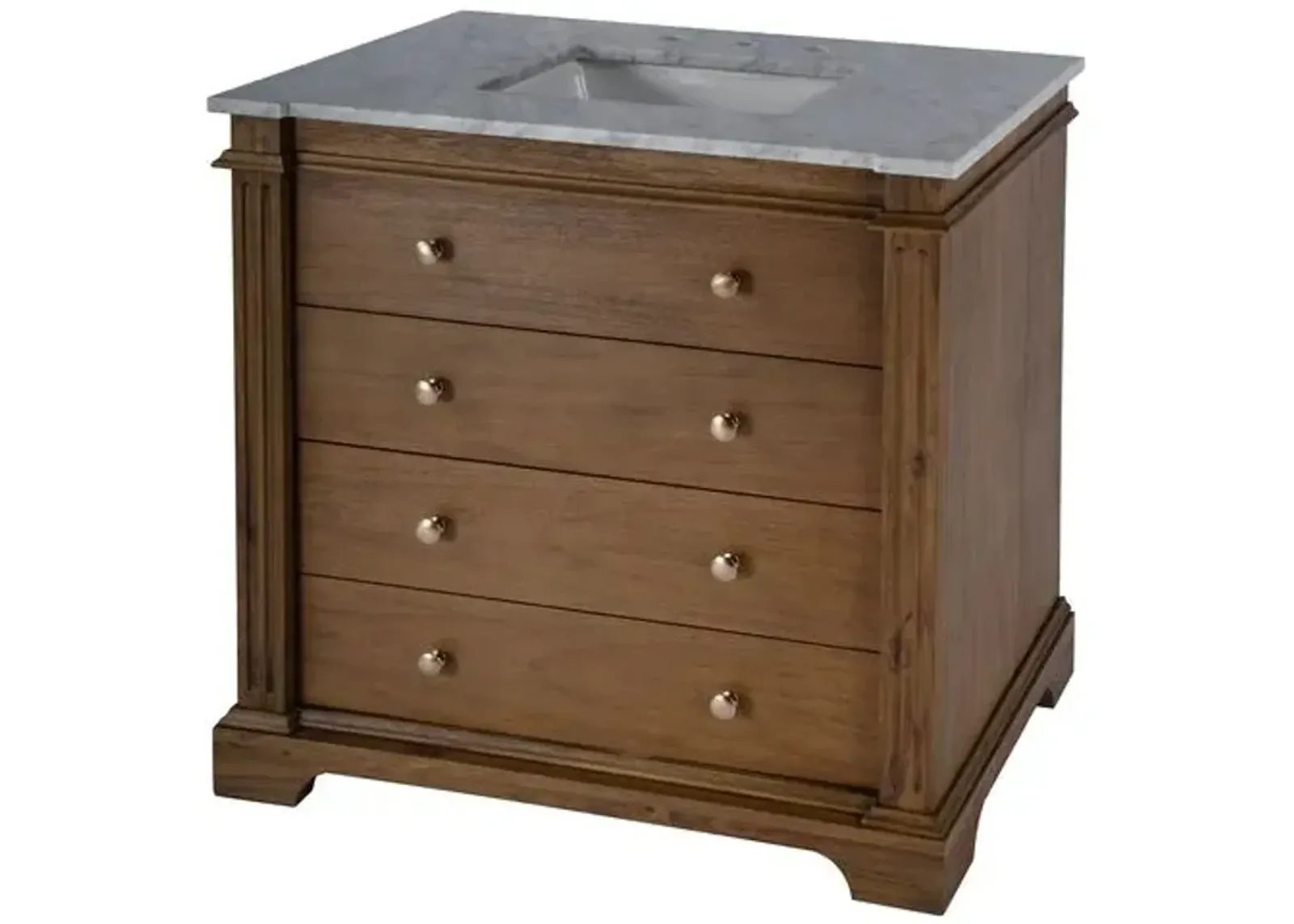 Christian 36" Single Bathroom Vanity Set - Brown