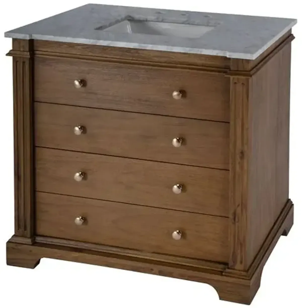 Christian 36" Single Bathroom Vanity Set - Brown