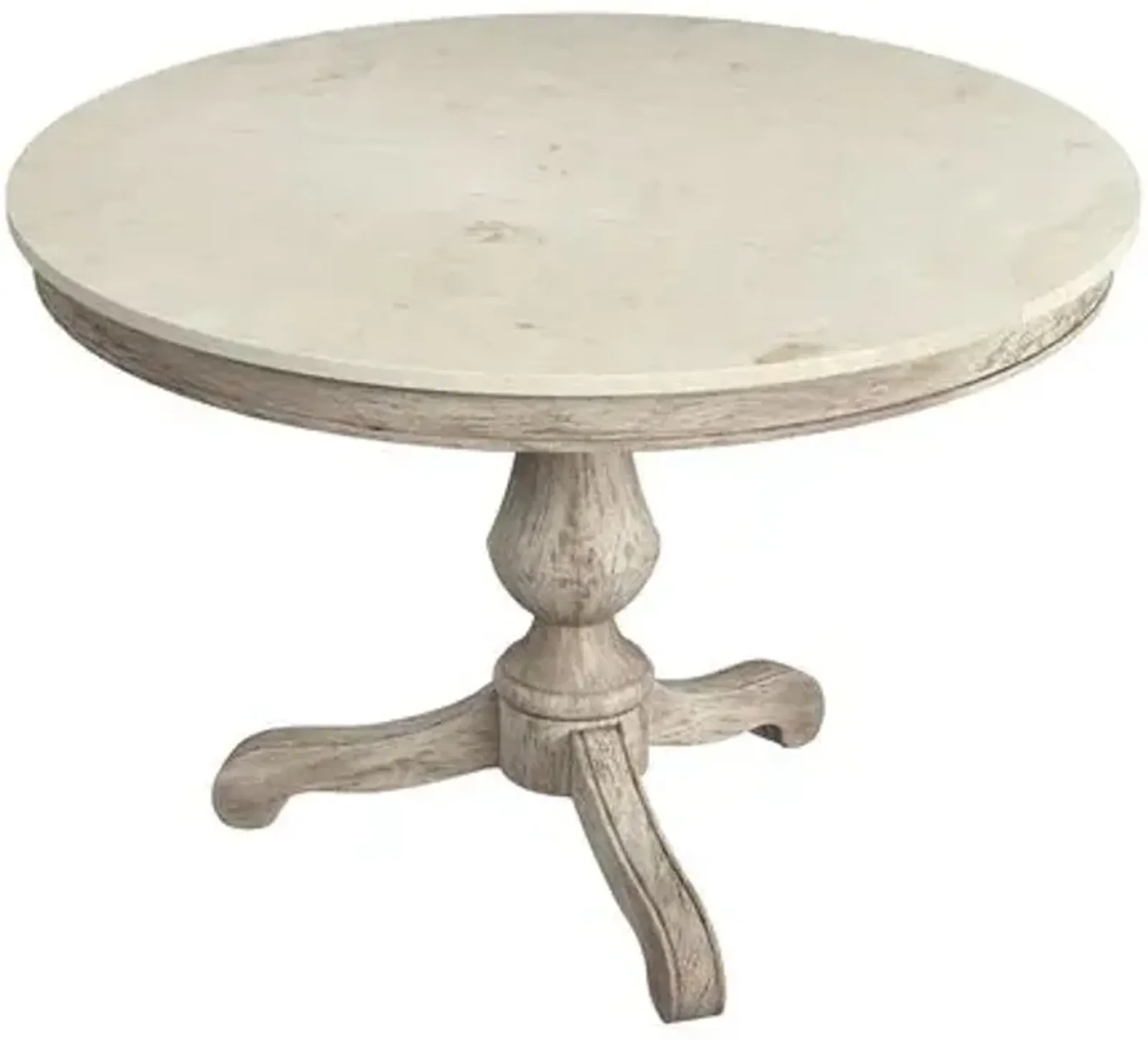 Liam 44" Marble Top Round Pedestal Dining Table