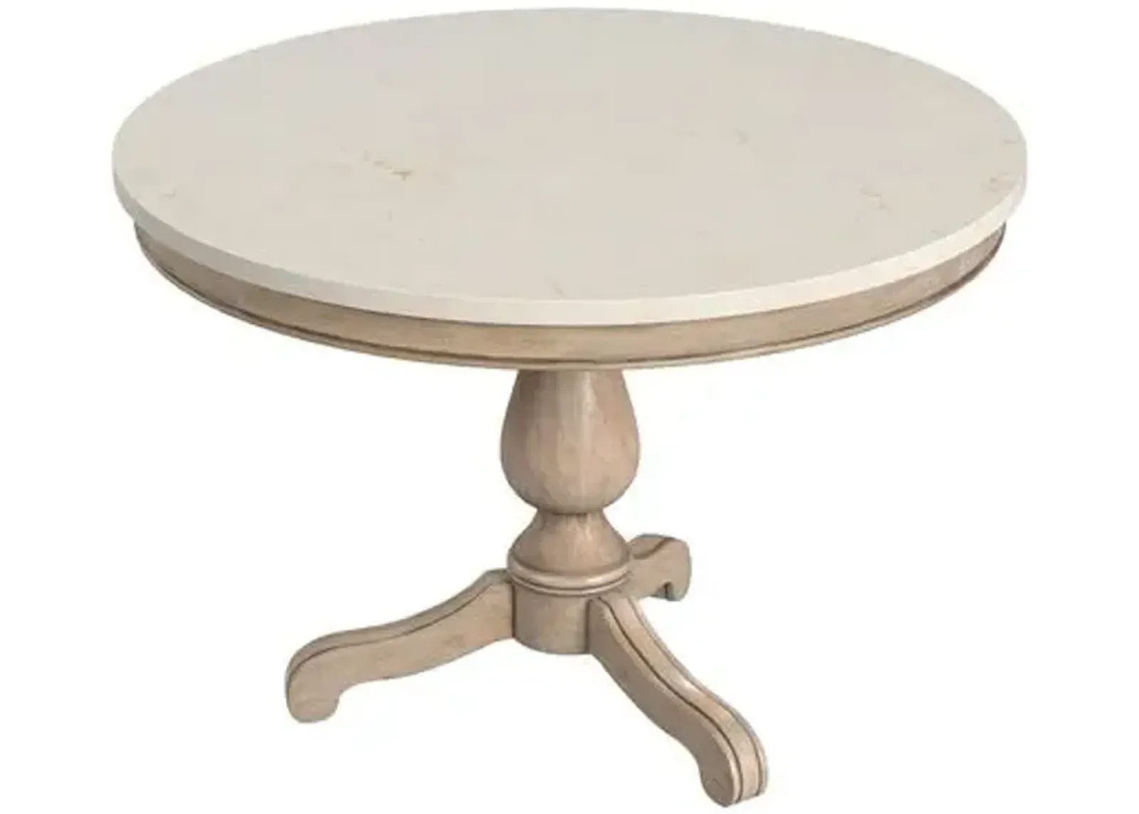 Liam 44 Round Pedestal Marble Top Dining Table