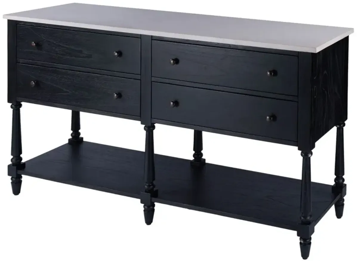 Liam Marble Top Sideboard