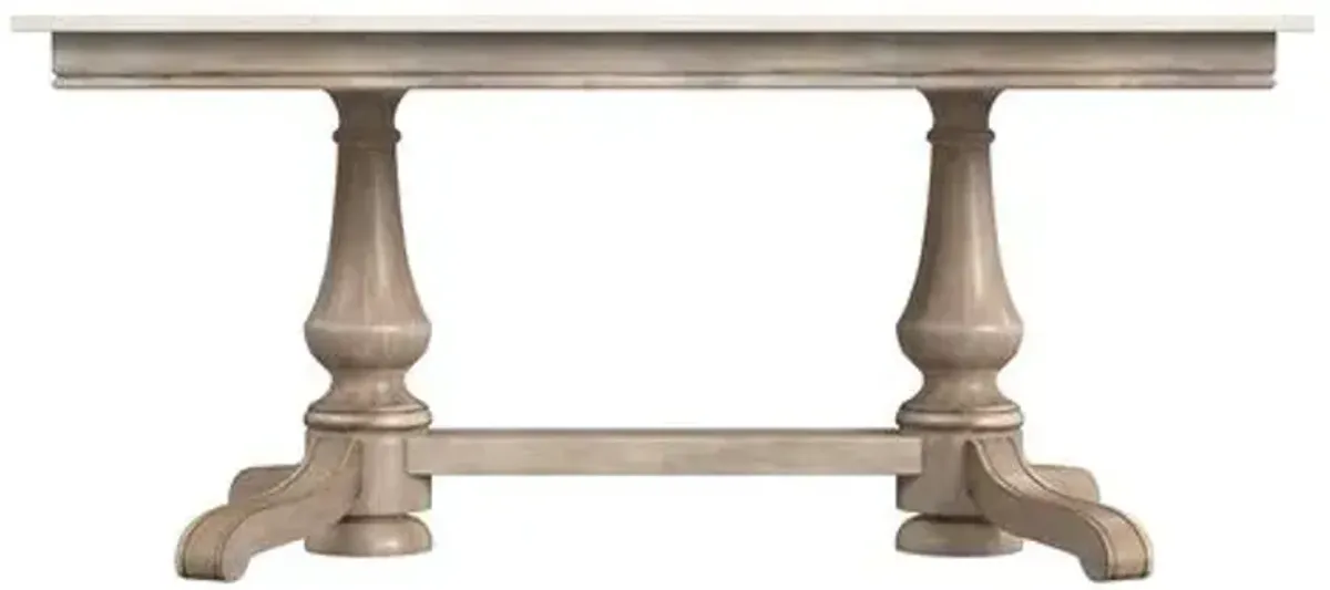 Liam Rectangular Marble Dining Table - Sandalwood Beige