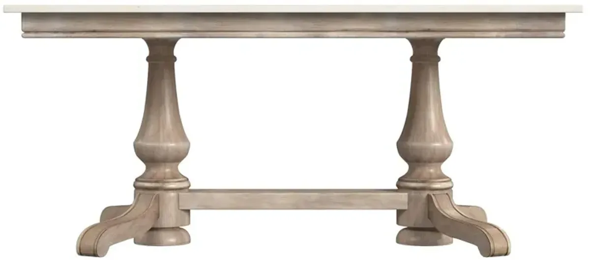 Liam Rectangular Marble Dining Table, Sandalwood Beige