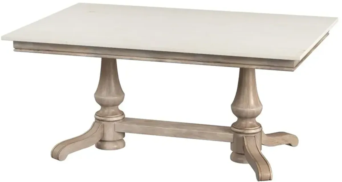 Liam Rectangular Marble Dining Table, Sandalwood Beige